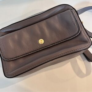 Cole Haan Gray Crossbody Camera Bag Leather